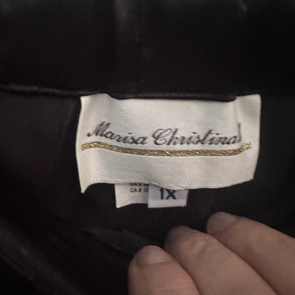 Marisa Christina Black plus  Midi Skirt size 1X - Picture 6 of 7